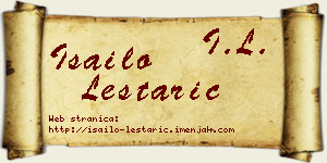 Isailo Leštarić vizit kartica